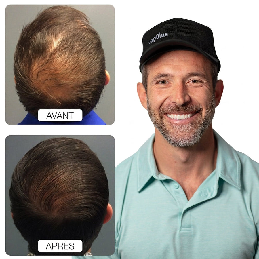 Before and after hair restoration result